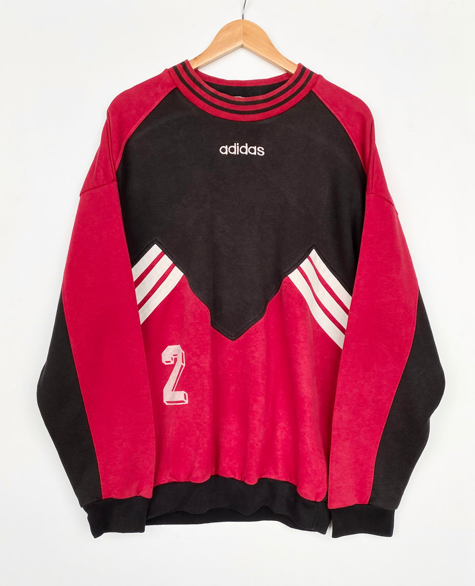 Red vintage adidas sweatshirt new arrivals