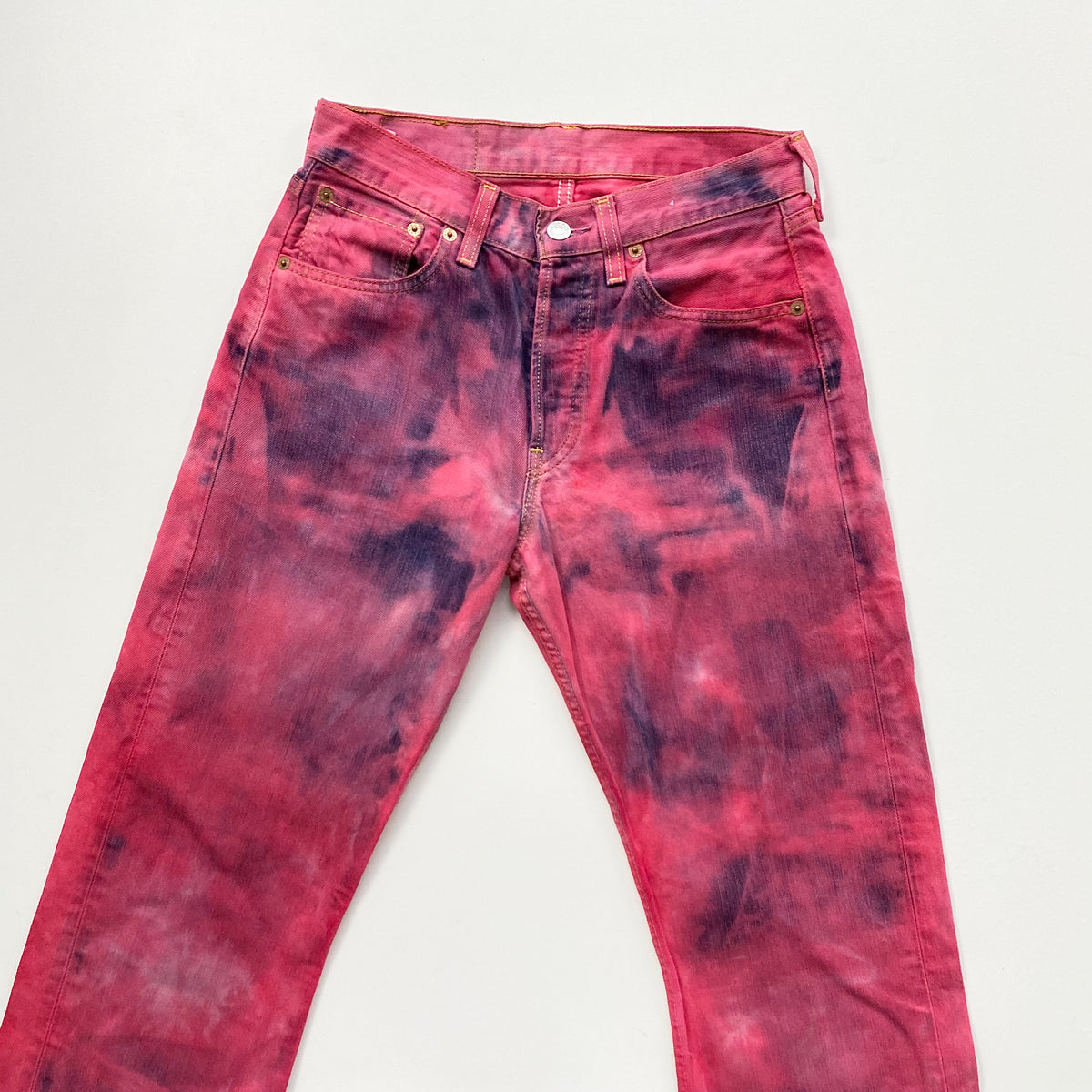 Red tie hot sale dye jeans