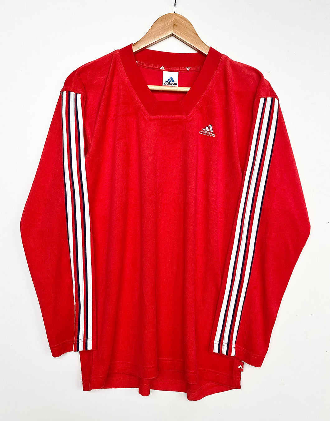 90s Adidas Velour Sweatshirt (L)