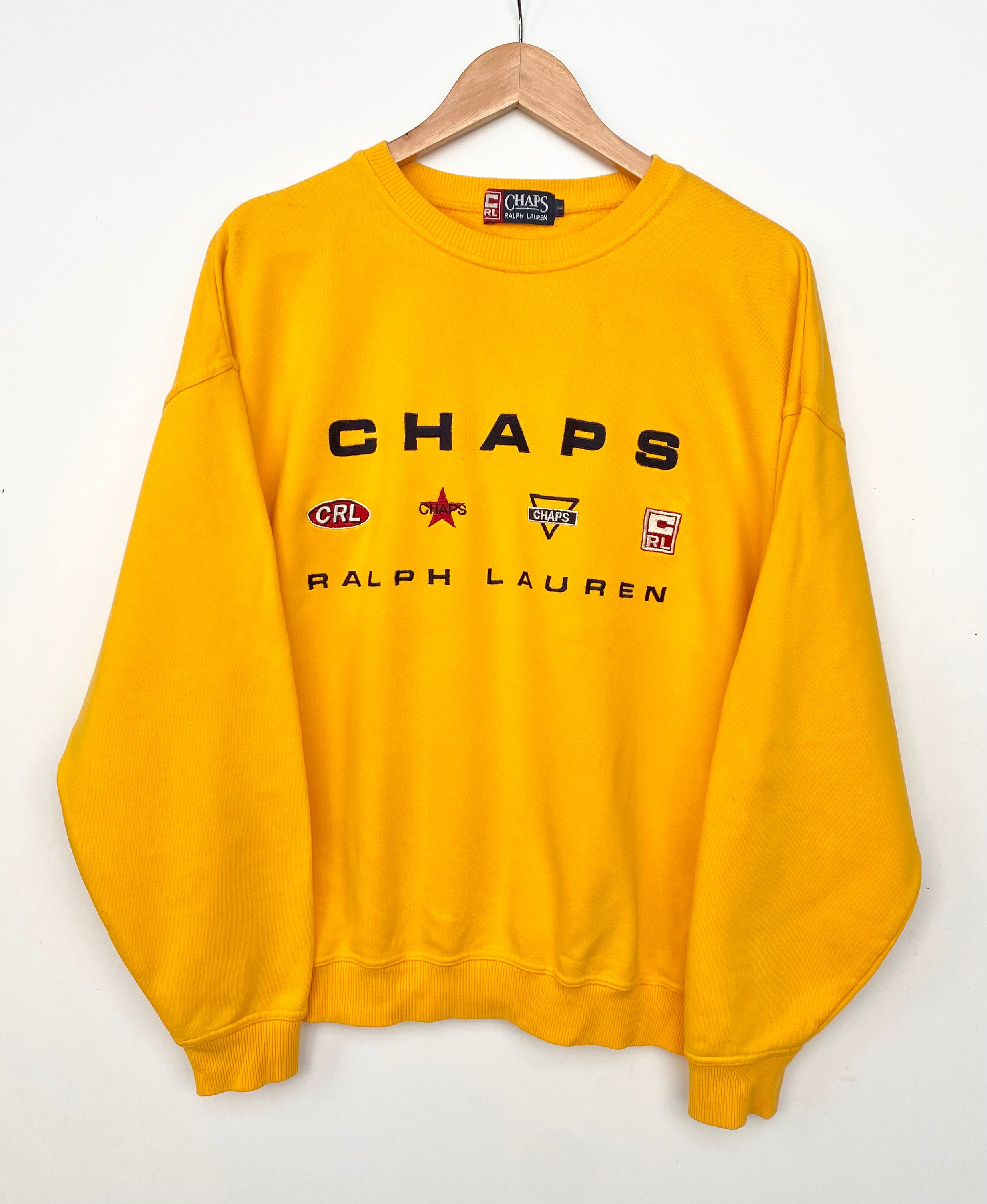 90s Chaps Ralph Lauren Sweatshirt L Red Cactus Vintage