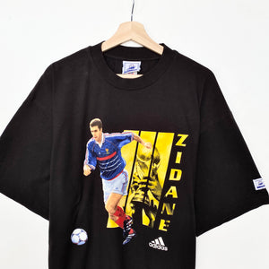 90s Adidas France 98 Zidane T-shirt (XL)