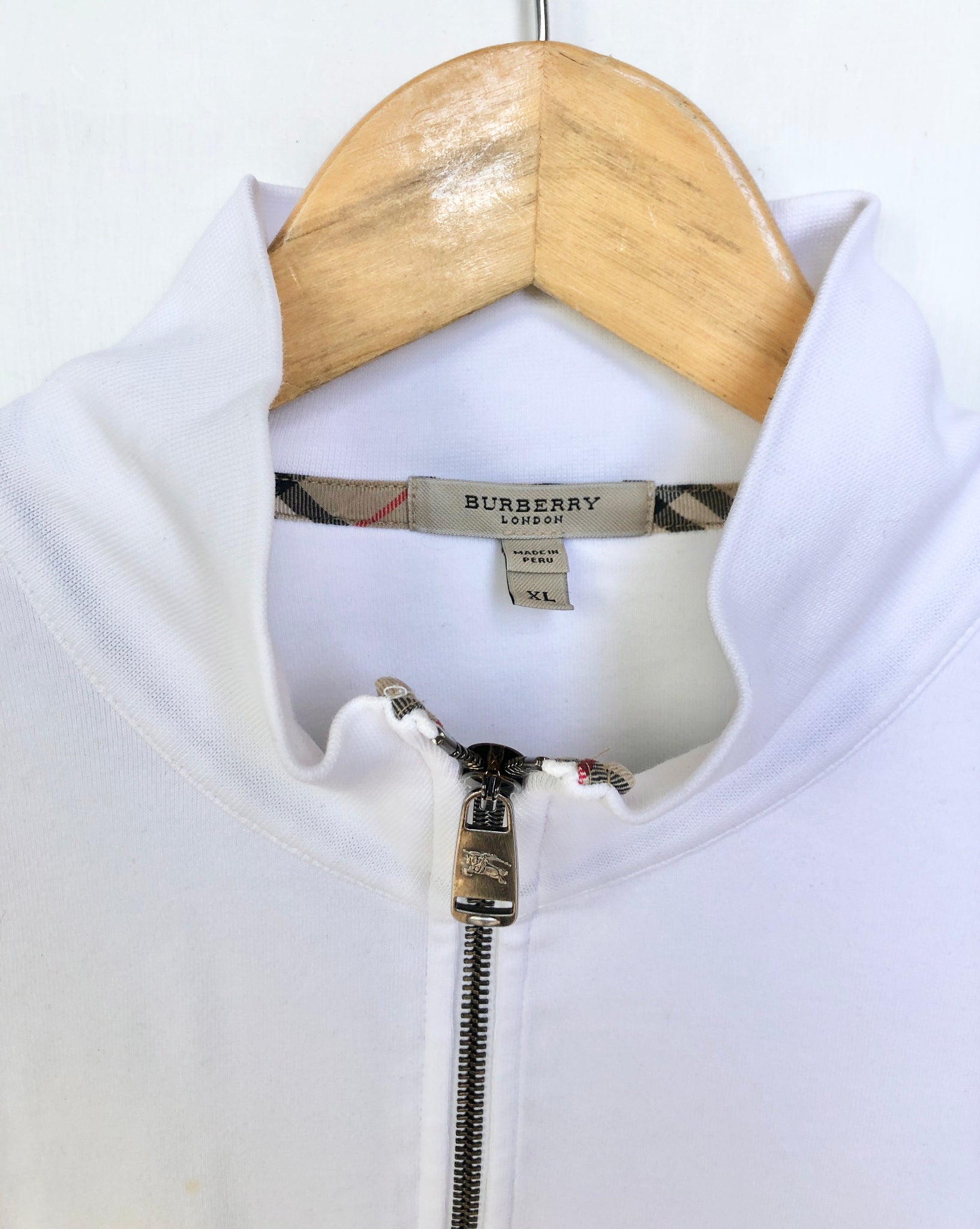 Burberry quarter zip fleece hot sale