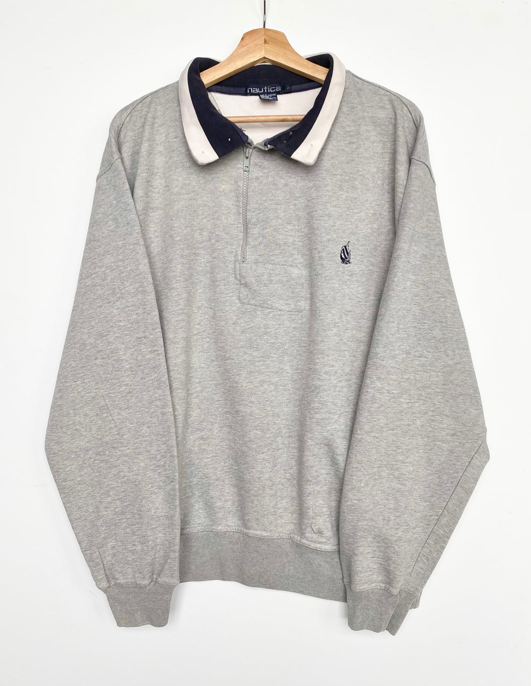 Nautica 1/4 zip Grey (L)