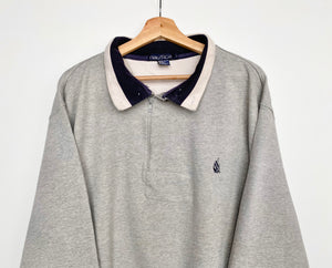 Nautica 1/4 zip Grey (L)