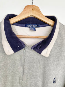 Nautica 1/4 zip Grey (L)