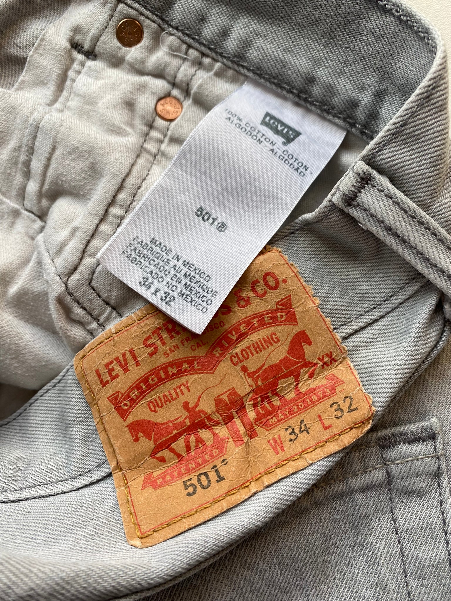 Levi 501 34 x cheap 32