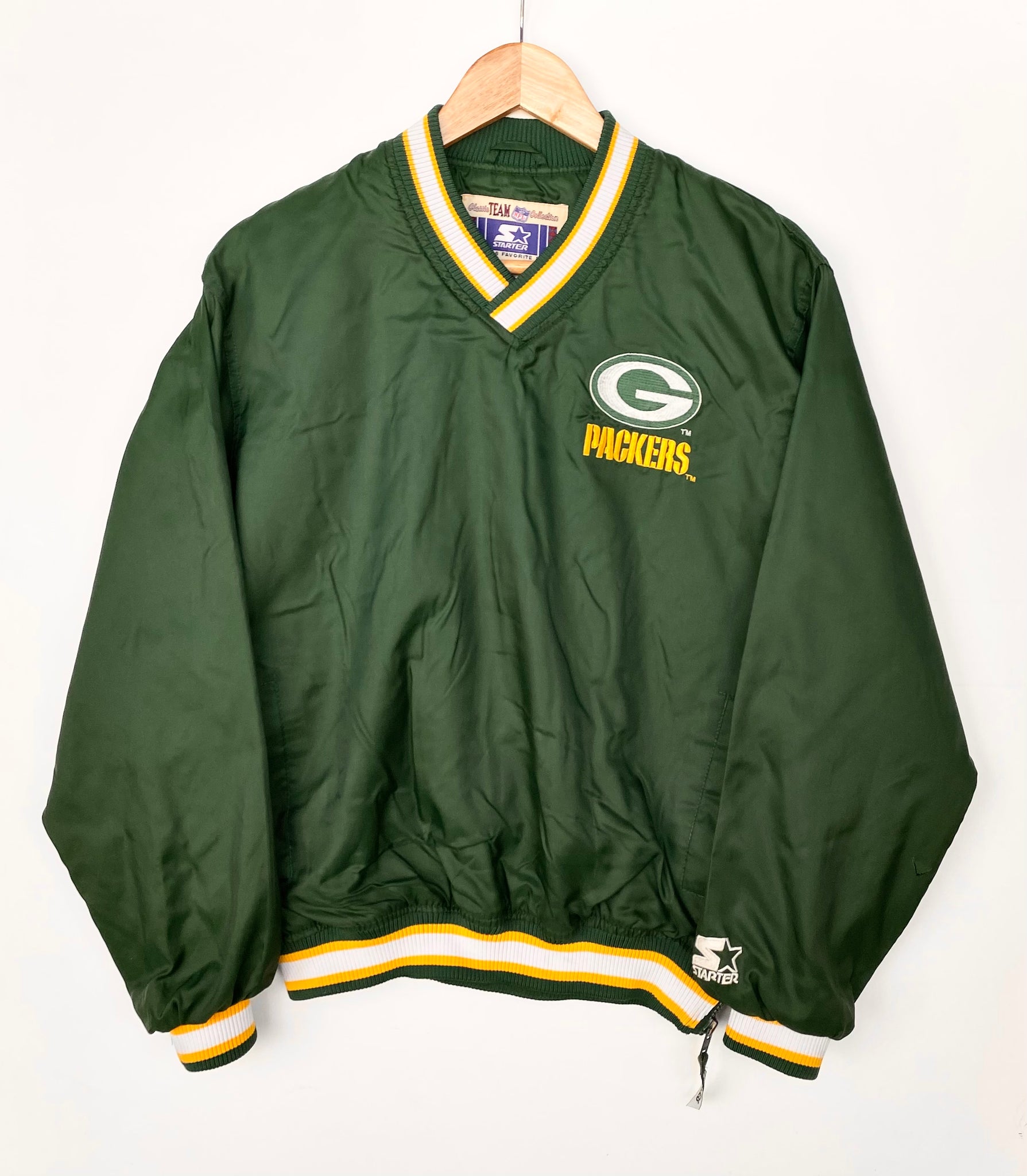 Green Bay Packers VTG Jumbo Graffiti outlets Script Starter Hoodie