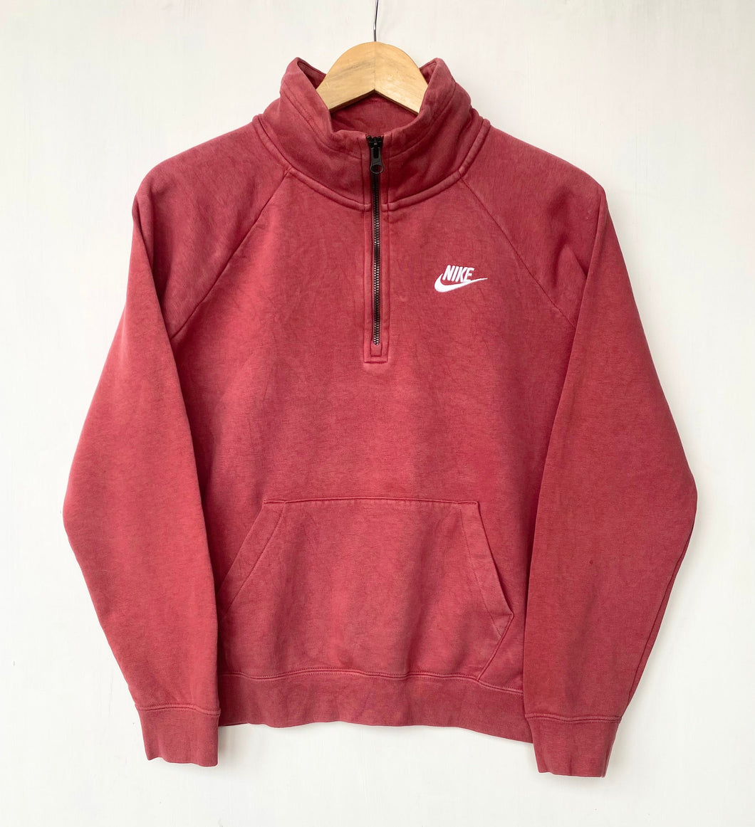 Nike quarter hot sale zip red