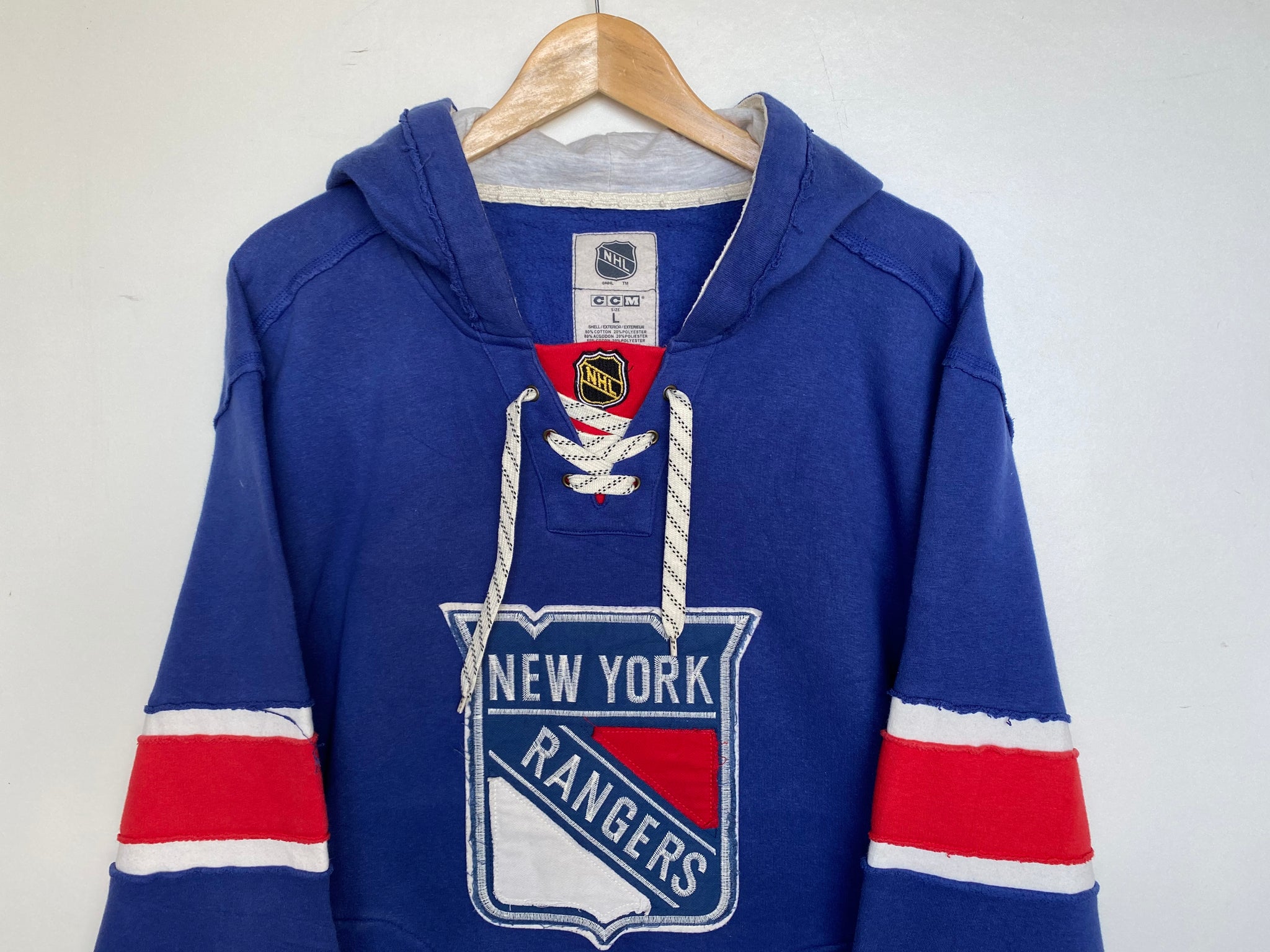 New York Rangers Liberty Blue Red Gradient Personalized NHL Hoodie - Tagotee